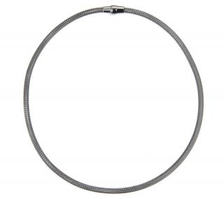 VicenzaSilver Sterling 16 Woven Mesh Round Omega Necklace —