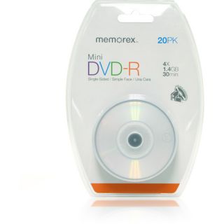 Memorex 30 min Mini DVD R for DVD Camcorders, 20 pack