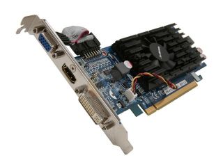 GIGABYTE GeForce 210 DirectX 10.1 GV N210D3 1GI 1GB 64 Bit DDR3 PCI Express 2.0 x16 HDCP Ready Low Profile Ready Video Card