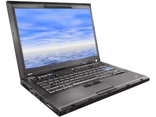 Lenovo T400 14.1 in Laptop Intel Core 2.26 2g 80G Win 7 Pro Microsoft Office 07 Wireless Microsoft Authorized Refurb