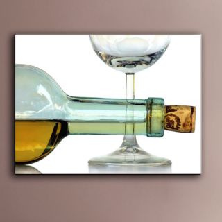 ArtWall Bottle Plus Glass by Dan Holm Photographic Print on Canvas