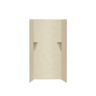 Swanstone Crystal Cream Solid Surface Shower Wall Surround Side and Back Panels (Common: 36 in x 36 in; Actual: 72 in x 36 in x 36 in)