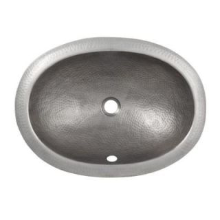 The Copper Factory Oval Drop In Bathroom Sink in Satin Nickel CF153SN