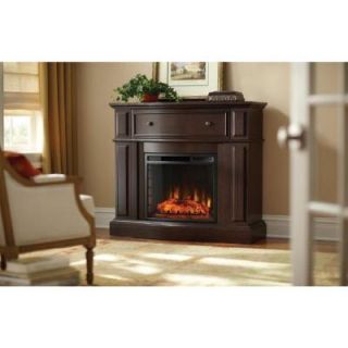 Home Decorators Collection Ludlow 44 in. Media Console Electric Fireplace in Burnished Cherry 248 85 58 Y