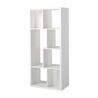 7 Shelf Decorative Shelving Console in White ZH1415774W