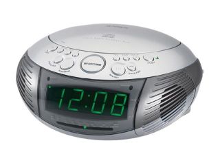 JENSEN  AM/FM Dual Alarm Clock Radio with Top Loading CD Player JCR 332