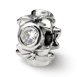 Sterling Silver Reflections CZ Fashionable Bead