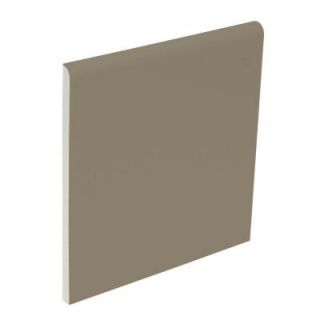 U.S. Ceramic Tile Color Collection Bright Cocoa 4 1/4 in. x 4 1/4 in. Ceramic Surface Bullnose Wall Tile DISCONTINUED U796 S4449