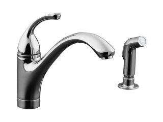 KOHLER K 10416 CP Forte Single control Kitchen Sink Faucet and Lever Handle Polished Chrome  Kitchen Faucet