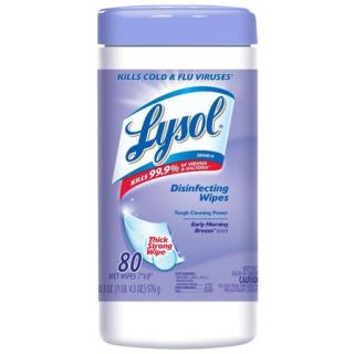 Lysol Disinfecting Wipes, Early Morning Breeze, 80 Count