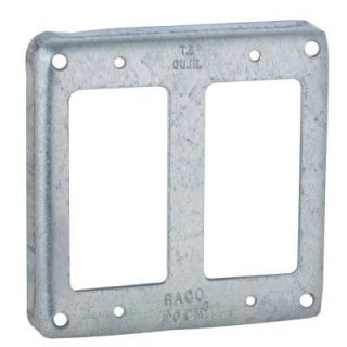 Raco 4 in. Square Extra Capacity Exposed Work Cover for Two GFCI Devices (10 Pack) 809