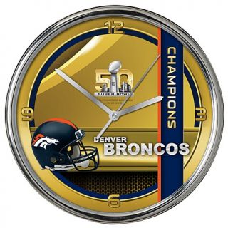 Super Bowl 50 Champions Chrome Clock   12"   8049075