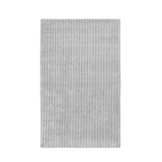 Garland Rug Sheridan Platinum Gray 30 in. x 50 in. Plush Washable Nylon Rug SHE 3050 07