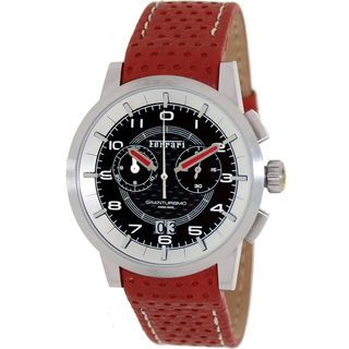 Ferrari Mens FE 11 ACC CP BK Red Leather Swiss Chronograph Watch with