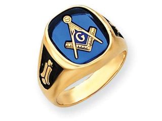 Masonic Ring in 14k Yellow Gold