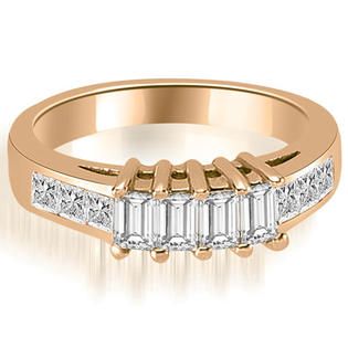 AMCOR   2.45 cttw. 14K Rose Gold Channel Princess and Emerald Cut