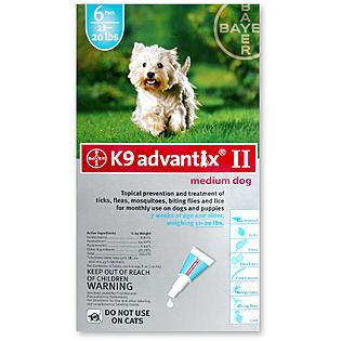 K9 Advantix® II for Dogs, 11 20lbs, 6 Month, Teal   Pet Supplies