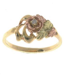 Black Hills Gold Diamond Rose Ring   Shopping   Big