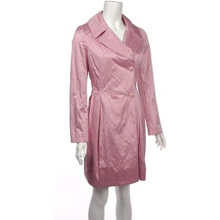DKNY Womens Metallic Double Breasted Trench Coat   Shopping