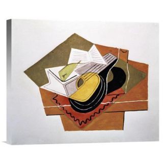 Global Gallery Still Life With a Guitar by Juan Gris Painting Print on Wrapped Canvas