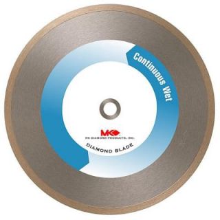MK Diamond 10 in. Wet Cutting Supreme Grade Continuous Rim Diamond Blade For Tile And Marble. MK  215  10