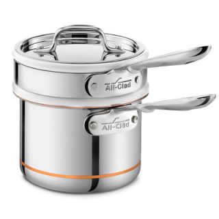 Copper Core 1.5 qt. Double Boiler with Lid by All Clad