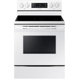 Samsung 30 in. 5.9 cu. ft. Electric Range with Steam Cleaning Oven in White NE59K3310SW
