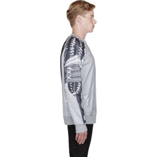Givenchy Grey Football Net Sweatshirt