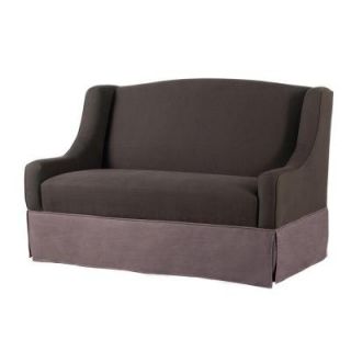 Home Decorators Collection 52 in. Olivia Settee with Skirt in Brown 0822300820