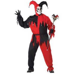 Men’s Evil Jester Plus Costume Size: XL   Seasonal   Halloween