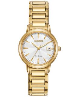 Citizen Womens Eco Drive Gold Tone Stainless Steel Bracelet Watch