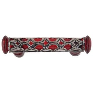 Atlas Homewares Tangeres 3 in. Red Glass Pull MG30 R
