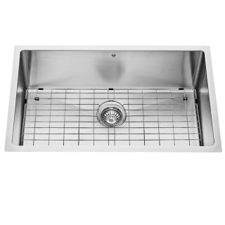 VIGO 30 in x 19 in Stainless Steel Single Basin Undermount Commercial Kitchen Sink