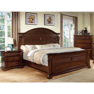 Furniture of America Eminell 2 Piece Antique Walnut Bed with