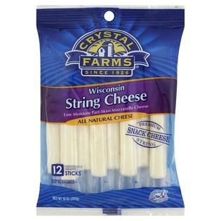 Crystal Farms String Cheese, Wisconsin, 12 sticks [10 oz (283 g)]