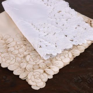 Embroidered Floral Cut work 16 x 54 inch Table Runner  