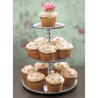 String of Pearls 3   Tiered Cupcake Serving Tray