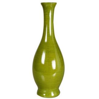 Adeco Trading Decorative Wood Reverse Hourglass Design Vase