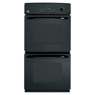 GE 27 in Self Cleaning Double Electric Wall Oven (Black)