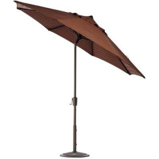 Home Decorators Collection 7.5 ft. Auto Tilt Patio Umbrella in Dorsett Cherry Sunbrella with Bronze Frame 1548810120