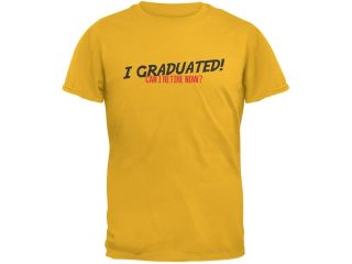 Graduation   Can I Retire Now? Gold Adult T Shirt