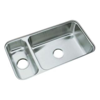 STERLING McAllister Undermount Stainless Steel 32 in. Double Bowl Kitchen Sink UCL3322R