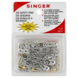 Singer  Safety Pins, Assorted Sizes, 225 pins