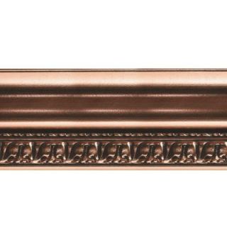 Fasade Grand Baroque 1 in. x 6 in. x 96 in. Wood Ceiling Crown Molding in Polished Copper 174 25