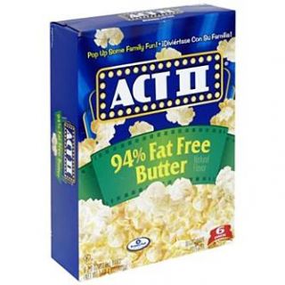 Act II Microwave Popcorn, 94% Fat Free Butter, 6   2.9 oz (80.8 g