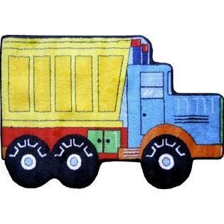 Fun Time Shape Dump Truck Size: 31 x 47   Home   Home Decor   Rugs