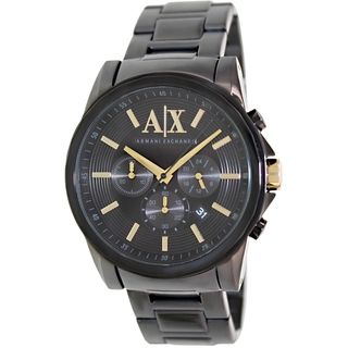 Armani Exchange Mens AX2094 Black Stainless Steel Quartz Watch with