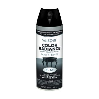 Valspar Color Radiance Black Fade Resistant Enamel Spray Paint (Actual Net Contents: 12 Oz.)