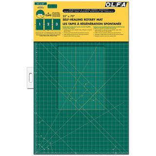 OLFA Gridded 35x70 Cutting Mat and Clips Set