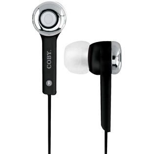 Coby Stereo Earbuds with Built In Mic CVE 101 BLK Black   TVs